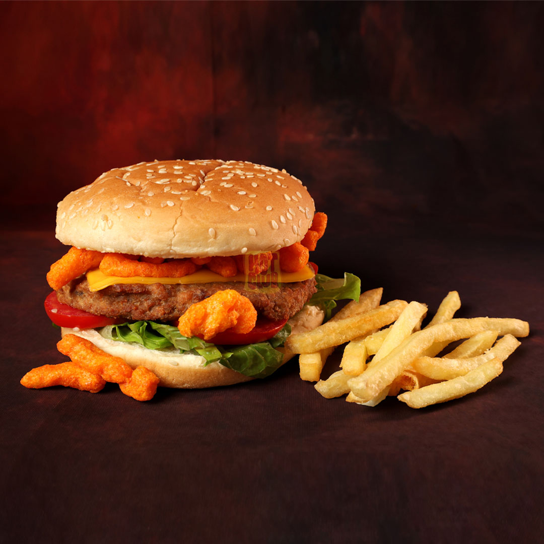 BEEF CHEETOS BURGER